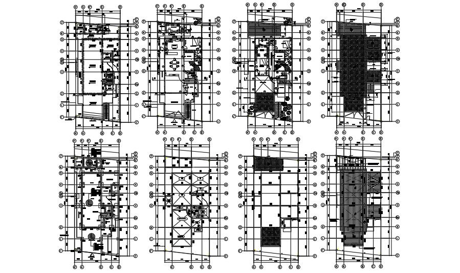 12x25m Residential Building Layout with AutoCAD View