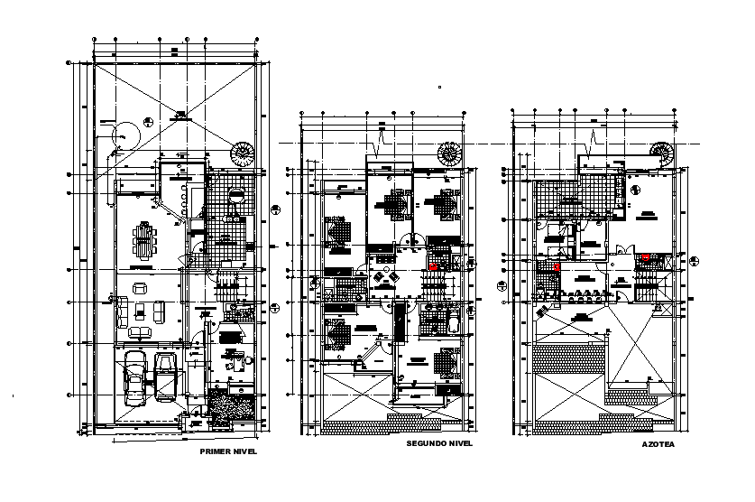 12x28m house plan is given in this Autocad drawing file. Download now.