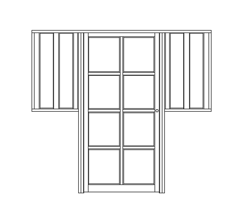 12x30m house building door cum window elevation view