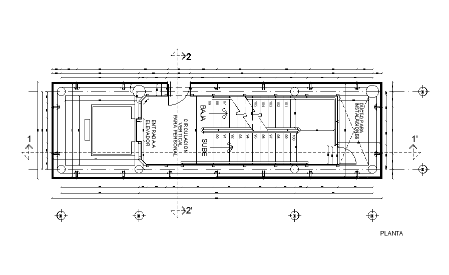 12x4m building plan is given in this Autocad drawing file. Download now.