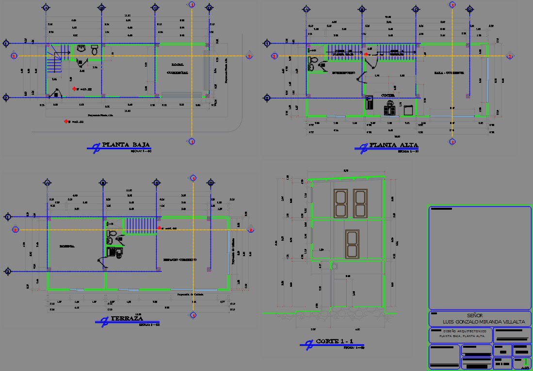 12x4m two story commercial cum residential plan AutoCAD drawing