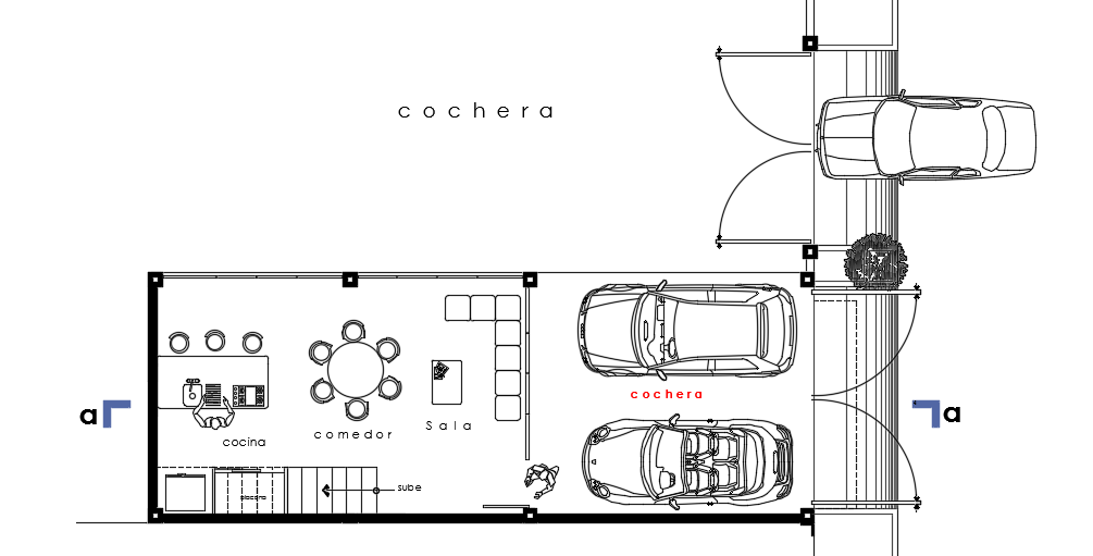 12x5m two story house plan AutoCAD 2d drawing is given