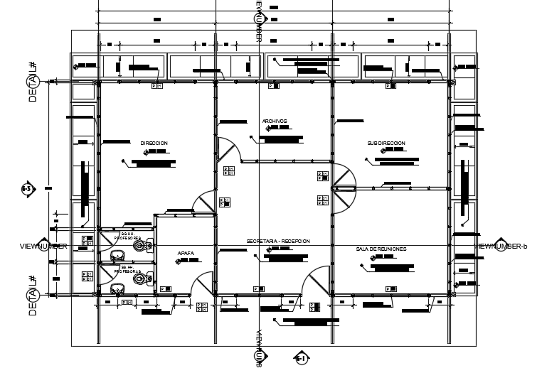 12x7m college admin office plan 2d AutoCAD DWG drawing file is given