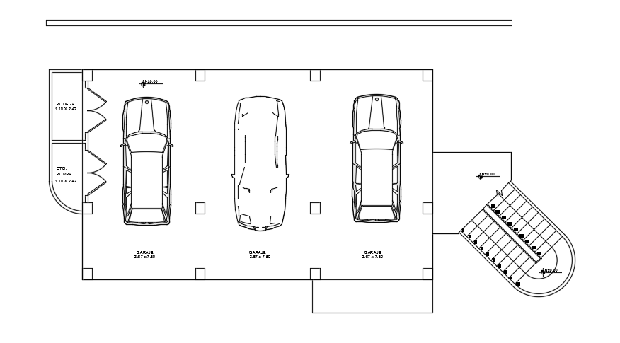 12x8m double story house plan CAD drawing