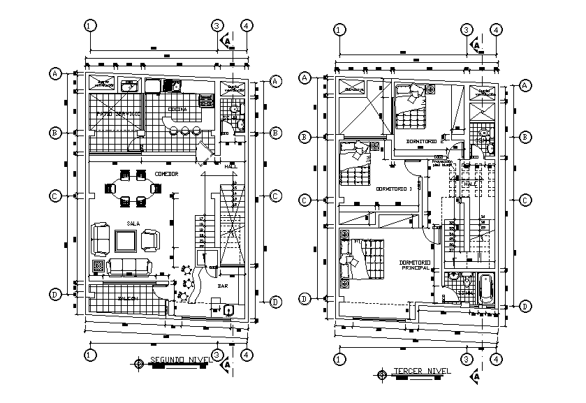 12x8m house plan is given is given in the form of 2D Autocad drawing file. Download now.