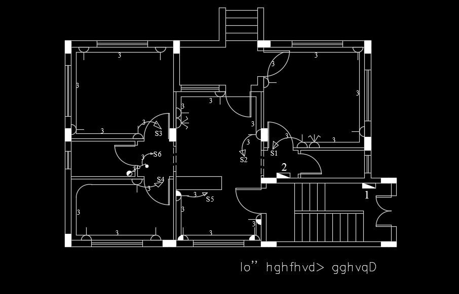 12x8m house plan of the electrical switch points download now