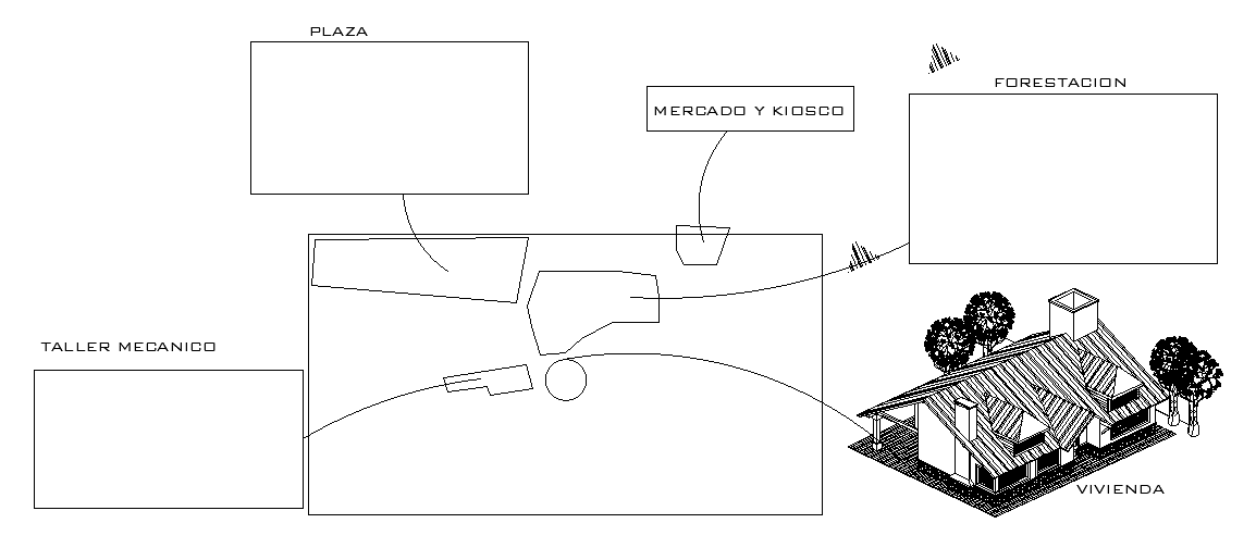 Isometric Drawing of 12x9m House Building 3D Design DWG File