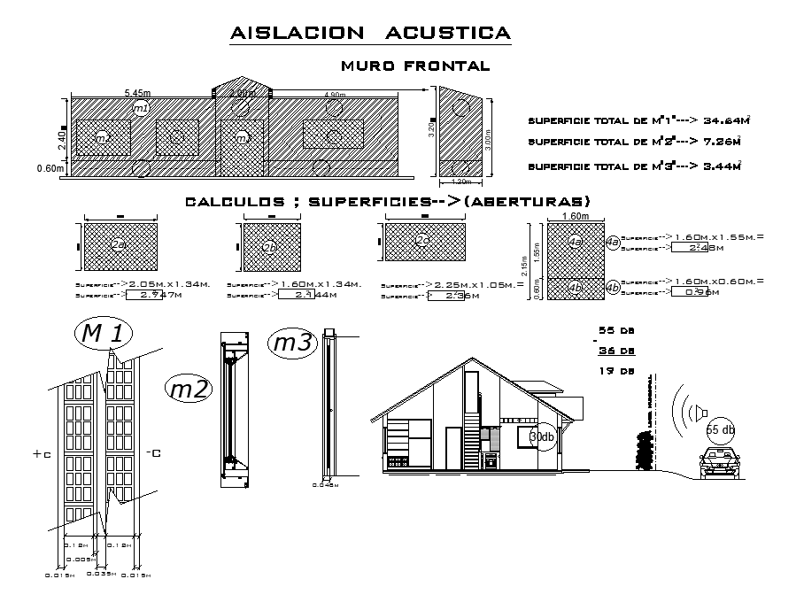 12x9m house building section and elevation AutoCAD drawings