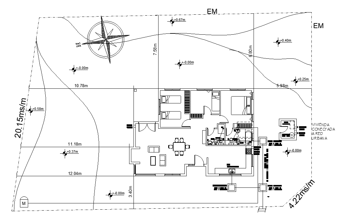 12x9m residential architecture house building manhole location