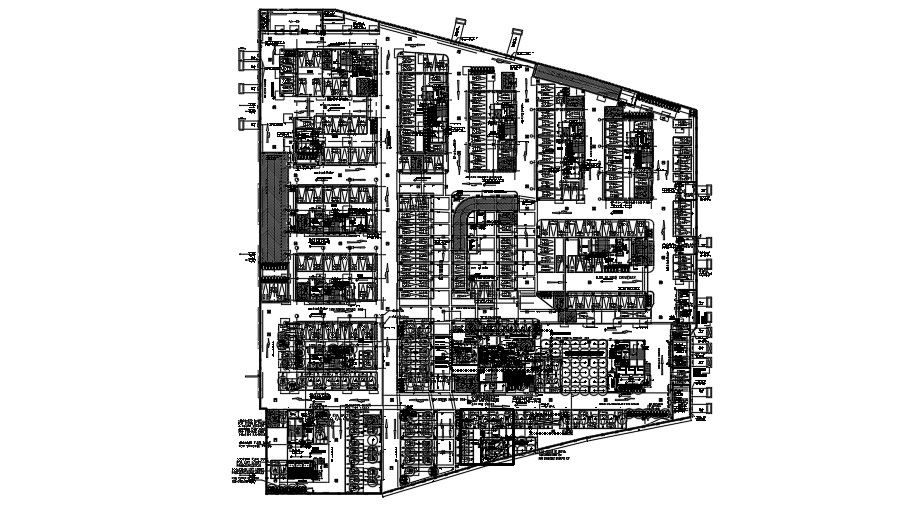 133x148m industrial AutoCAD drawing Download now