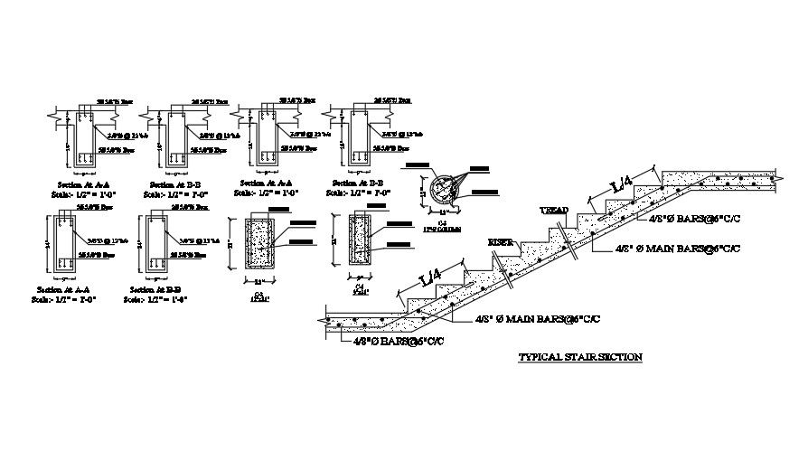 138’x105’ girls primary to middle school column cross section views
