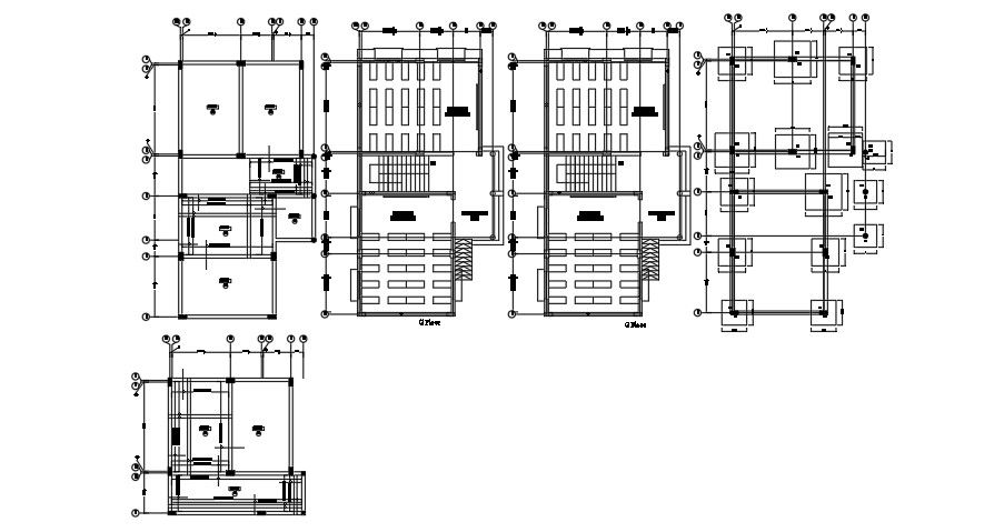 138’x105’ girls primary to middle school ground floor structural layout drawing