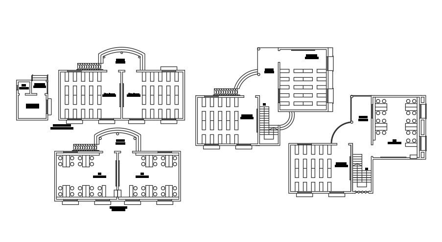 138’x105’ girls primary to middle school laboratory plan and elevation drawing