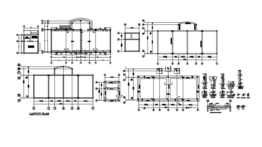 138’x105’ girls primary to middle school layout AutoCAD drawing