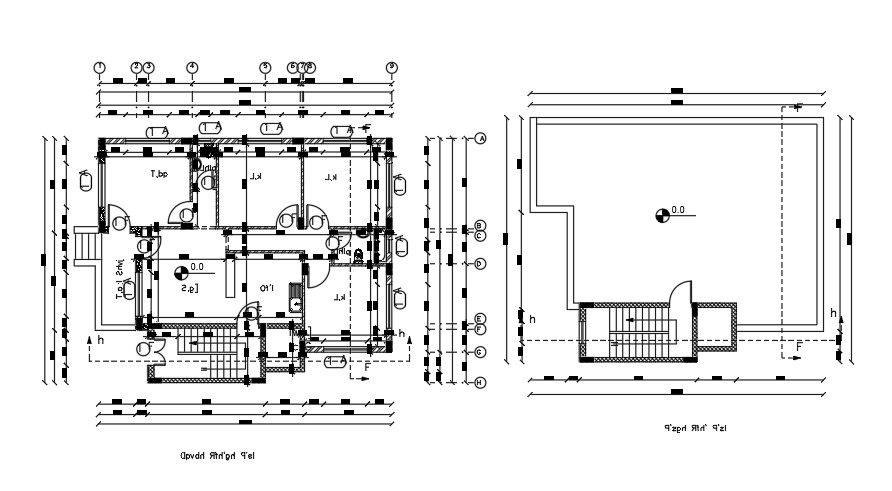13x10 Meter House Floor Plan CAD DWG File