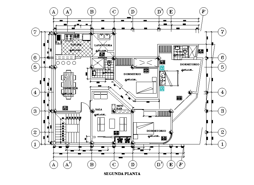 13x11m house plan is given in this Autocad drawing model. TDownload the Autocad drawing file.
