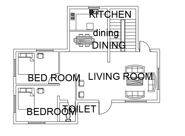 13x11m residential ground floor plan CAD drawing