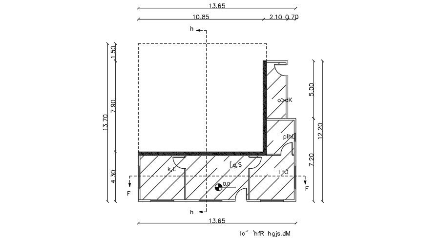 13x12 Meter Ground Floor House Plan AutoCAD File