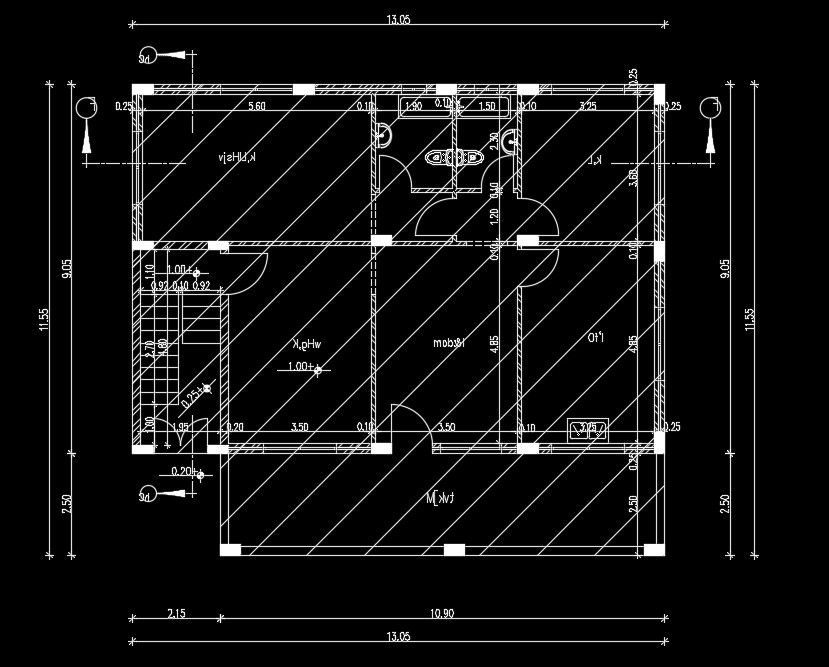 13x12m ground floor architecture house plan drawing