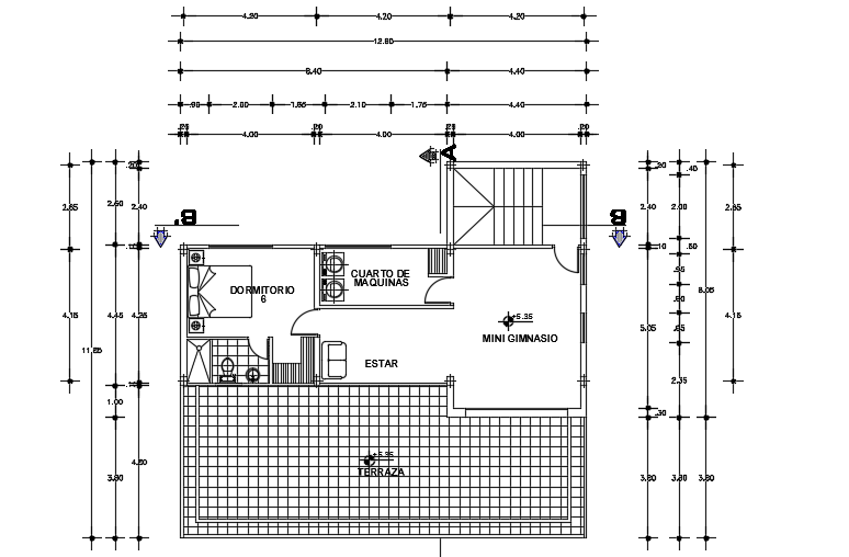13x12m second floor house plan 2d AutoCAD drawing is given in this file