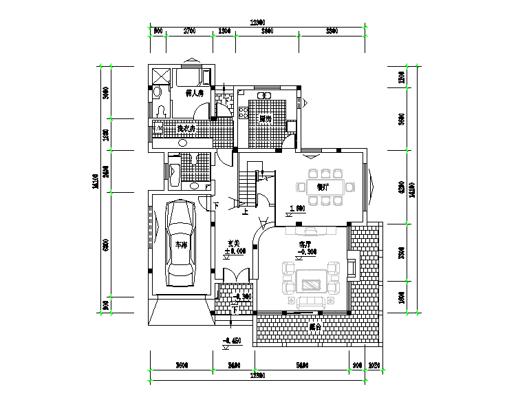 13x14m house plan is given in this Autocad drawing file. Download now.