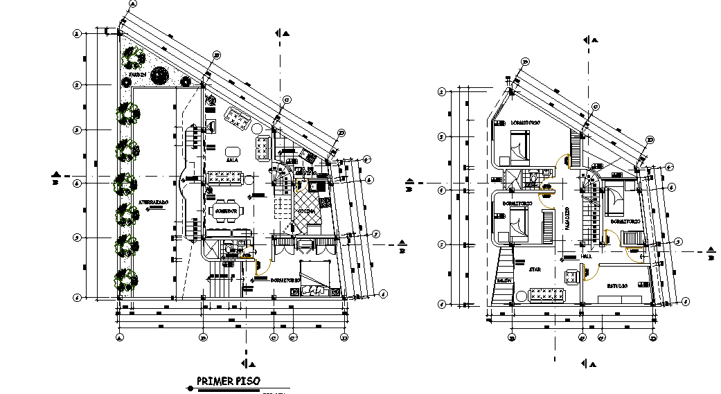 13x14m house plan is given in this Autocad drawing model. Download now.