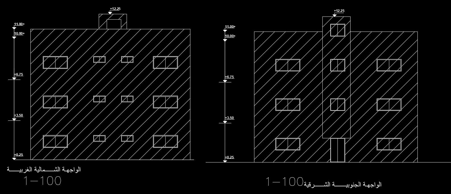 13x15m house building front elevation view