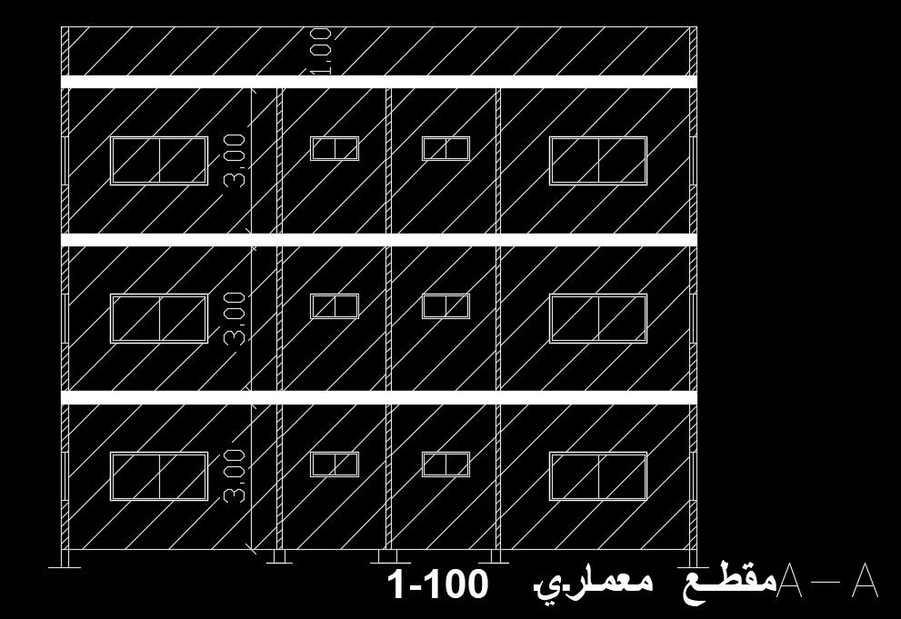 13x15m house building section view