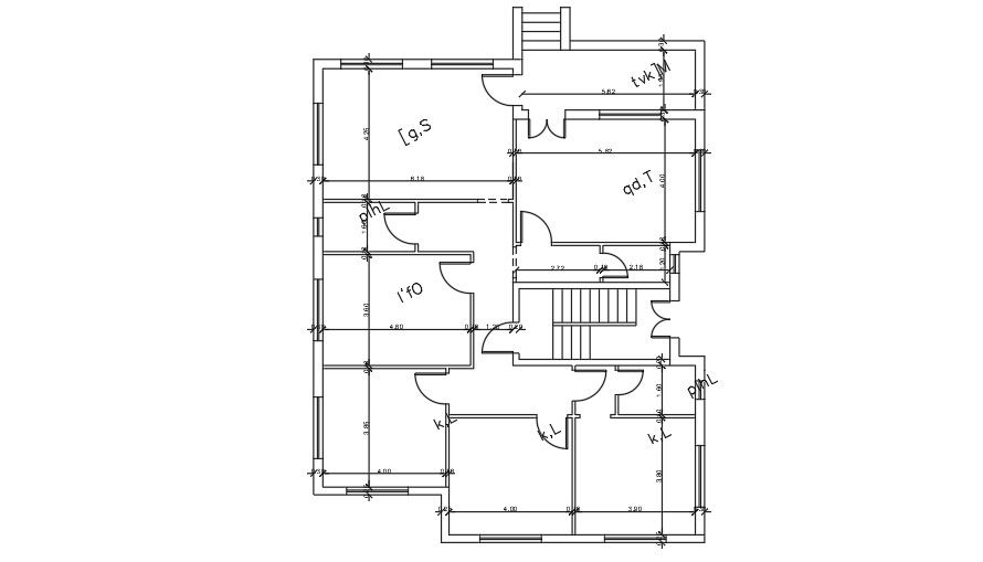 13x15m house plan AutoCAD drawing mode is given download now