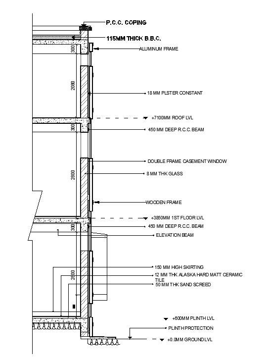 13x15m house plan of construction detail of windows are given in this AutoCAD model. Download now.
