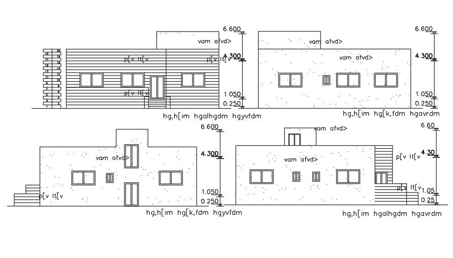13x15m residential house building elevation view