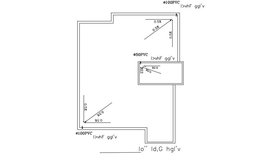 13x16 Meter 2 BHK Apartment Slope Plan CAD Layout