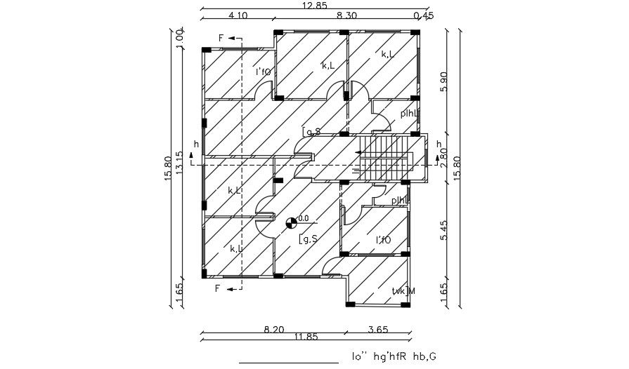 13x16 Meter Apartment First Floor Plan CAD DWG File