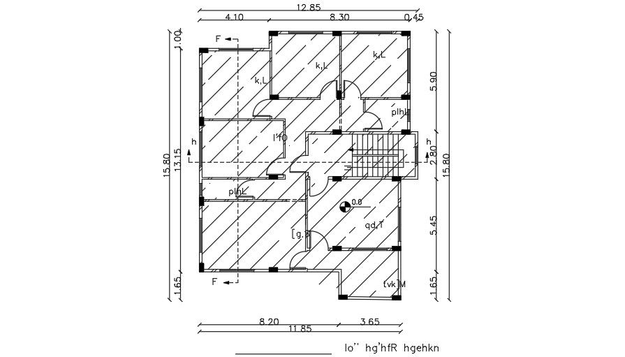 13x16 Meter Apartment Second Floor Plan CAD DWG File