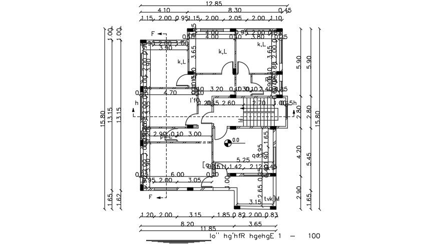13x16 Meter Apartment Third Floor Plan CAD DWG File