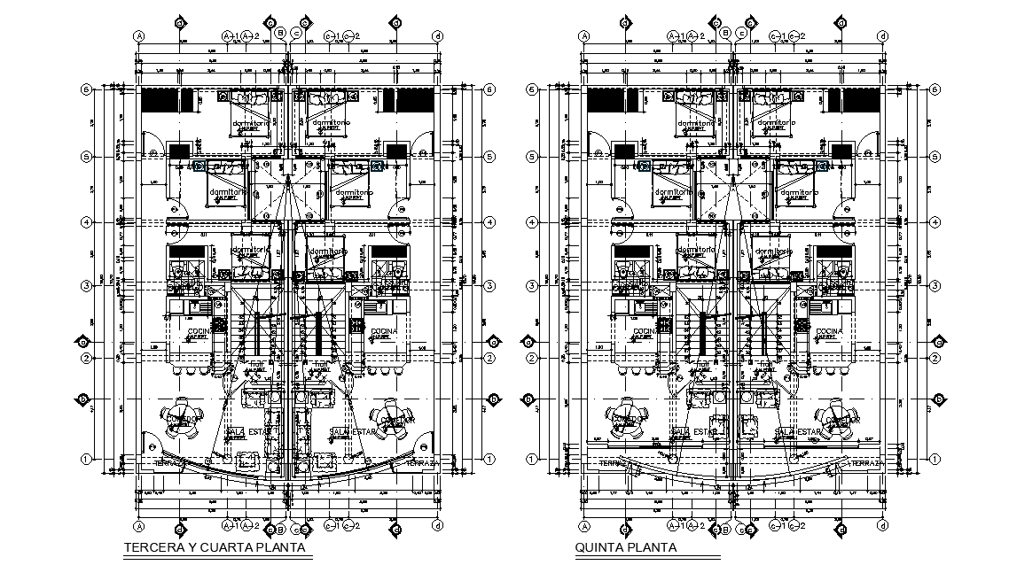 13x16m house plan has been given in this Autocad drawing file. Download now.