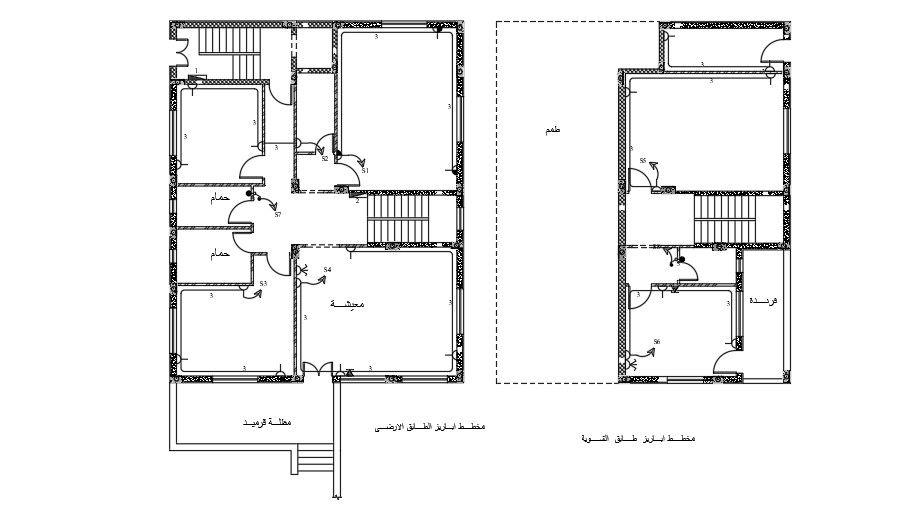 13x16m house plan of the switch point fixing AutoCAD drawing