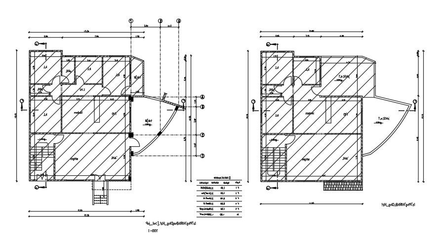 13x17 Meter Apartment First And Second Floor Plan AutoCAD Layout