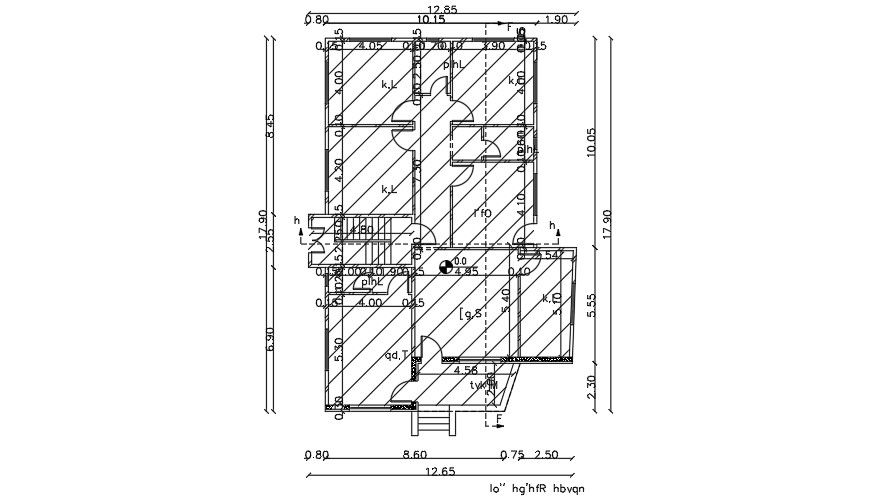 13x18 Meter House Building CAD Layout