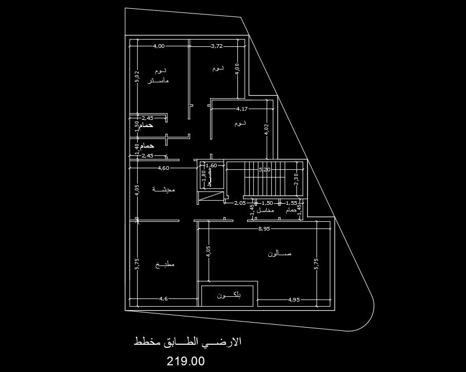 13x18m residential site layout AutoCAD drawing model