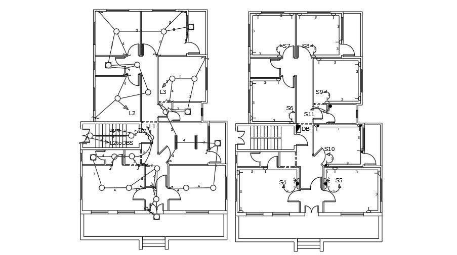 13x19 Meter Electric Plan Of House AutoCAD File