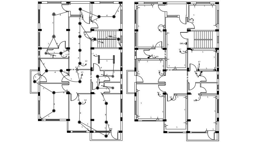 13x21 Meter Electric Plan Of Apartment AutoCAD File