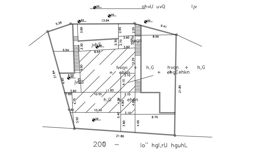 13x21m residential house plan drawing is given in this AutoCAD model