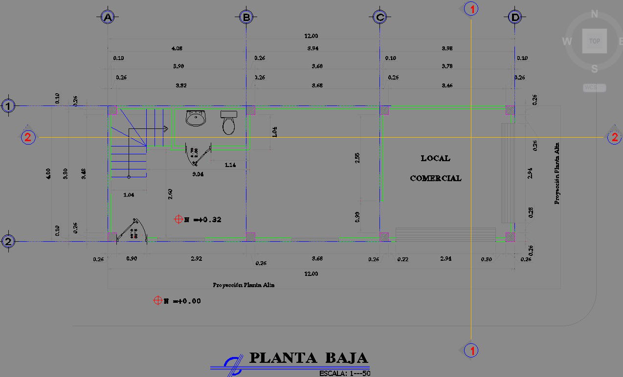 13x6m ground floor architecture house plan CAD drawing