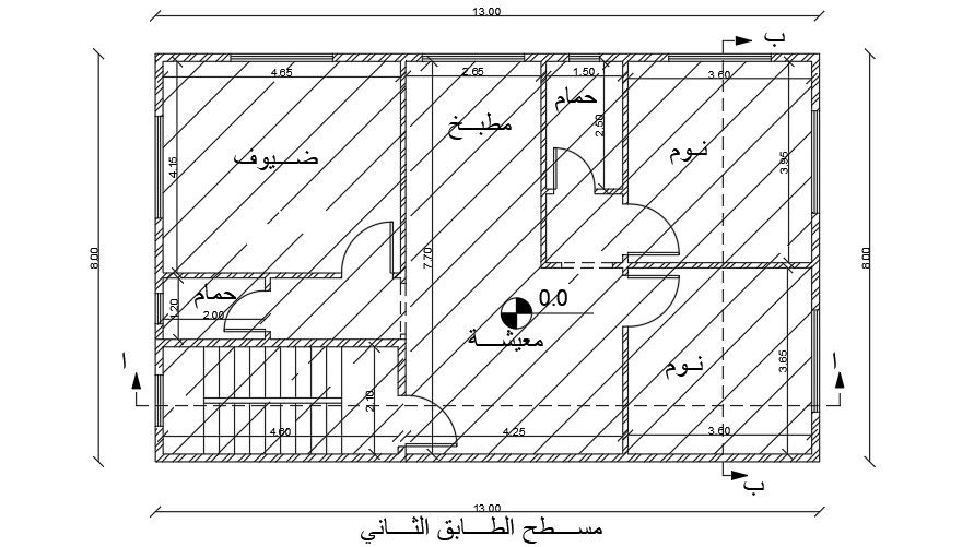 13x8m second floor house plan download now