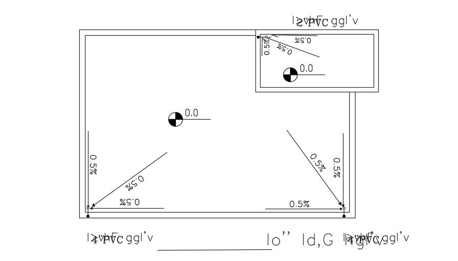13x9 Meter House Plan Of The Rainwater Slope Drawing