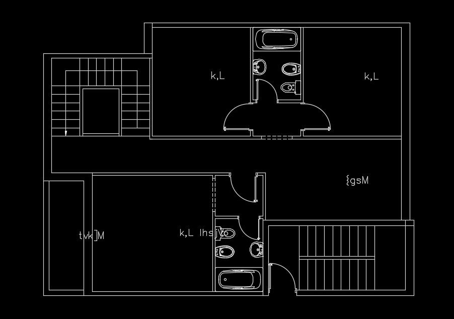13x9m 2bhk house plan AutoCAD drawing download now