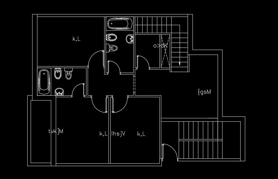 13x9m east facing house plan is given in this AutoCAD file
