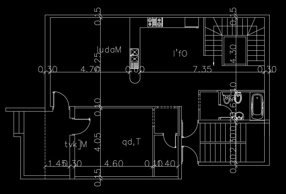 13x9m house plan sanitary cad blocks are given in this drawing model