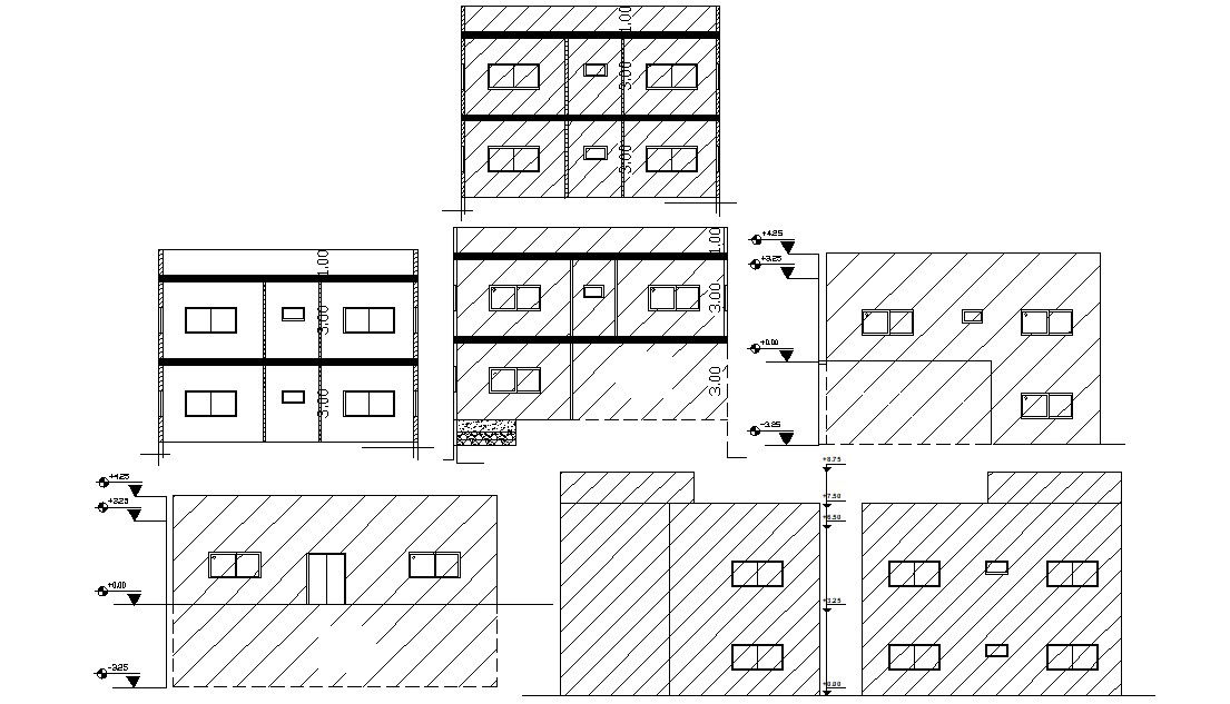 1400 Square Feet House Building Design DWG File